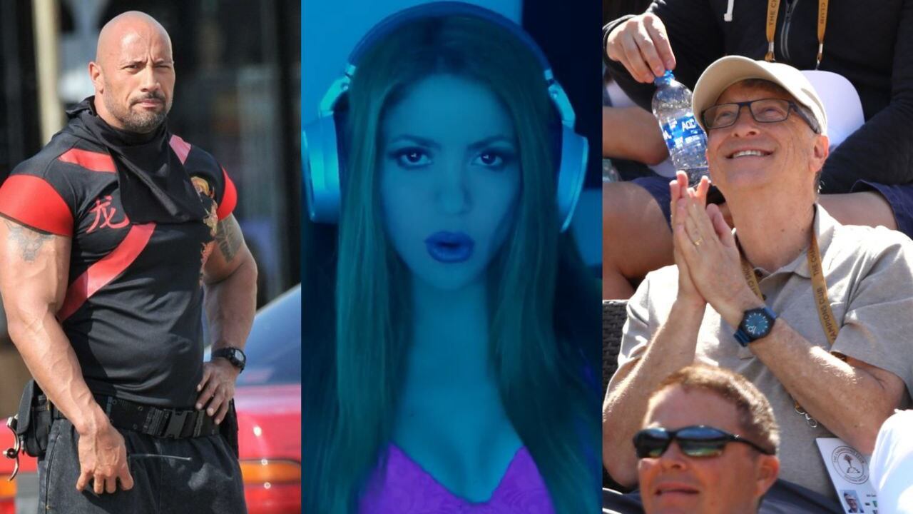 The Rock, Shakira y Bill Gates