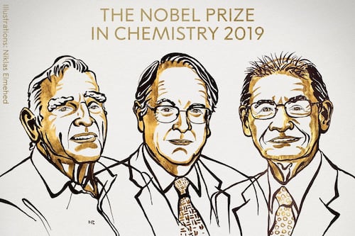 Premio Nobel de Química 2019 para científicos que innovaron en las baterías de litio