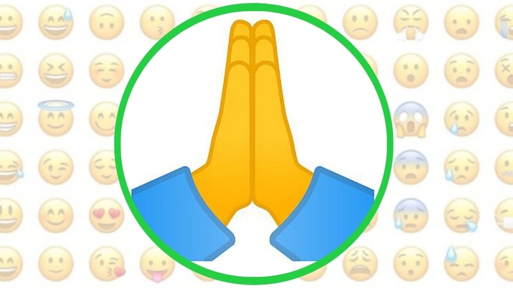 Emoji de Manos juntas o “Person with Folded Hands” (Persona con manos plegadas) | Composición