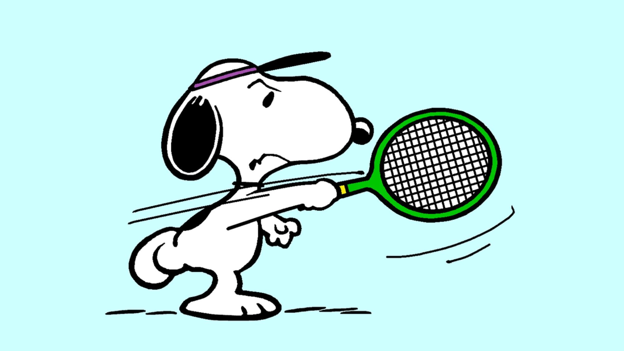Snoopy jugando tenis