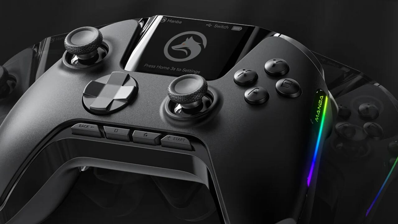 El control Manba One para la Nintendo Switch tiene una pantalla que nos recuerda bastante a la Wii U y hasta el Dreamcast.