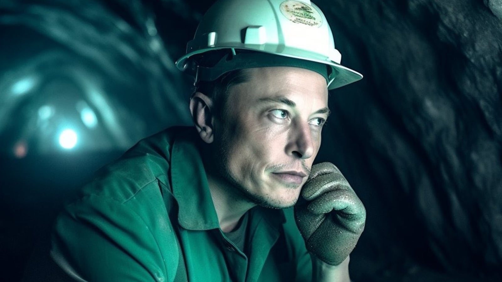 Elon Musk en una mina de esmeraldas