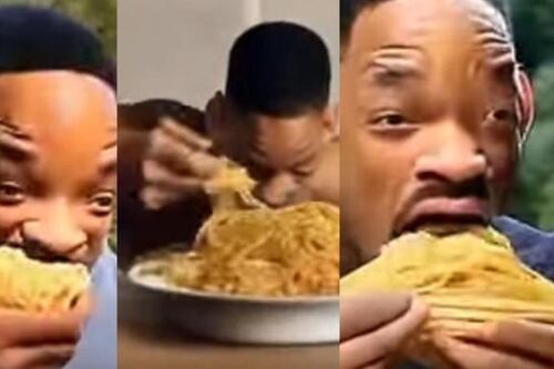Will Smith se burla de la inteligencia artificial con épica recreación de su video comiendo espaguetis