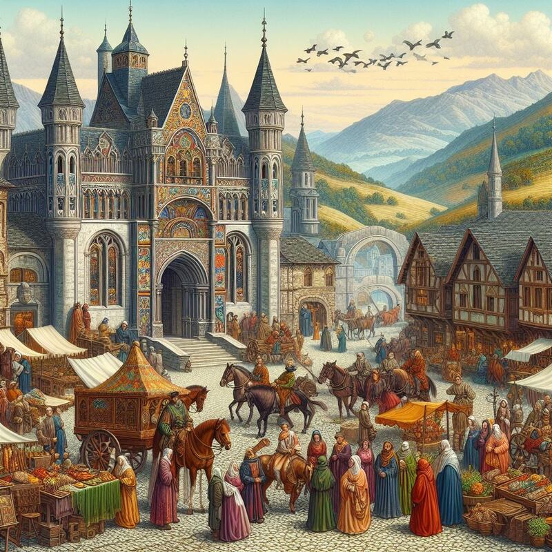 Europa en el 1024 según la IA. Imagen generada por Microsoft Copilot. Alberto Sandoval/ Fayerwayer