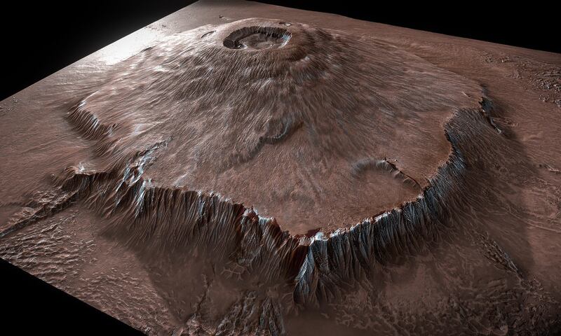 Imagen 3D del Monte Olimpo - NASA
