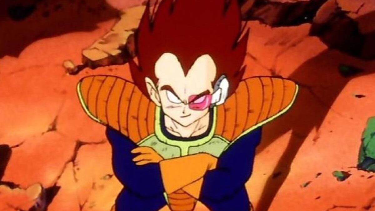 Vegeta con el cabello rojo. Toei Animation