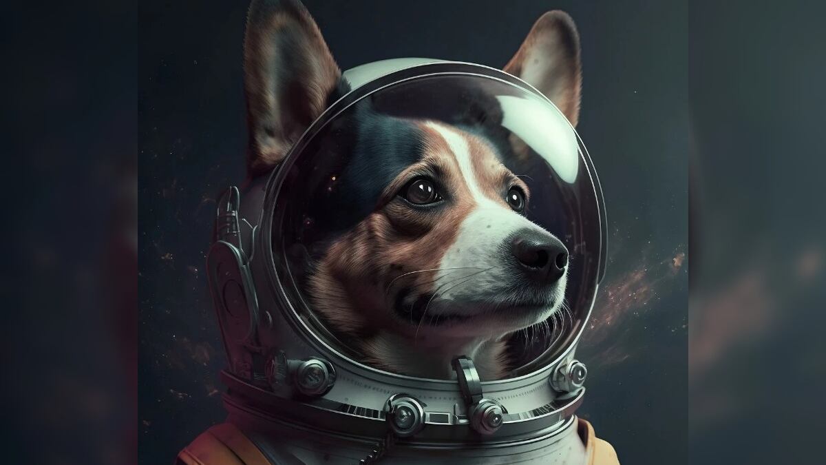 Perro astronauta. ilustración Pixabay