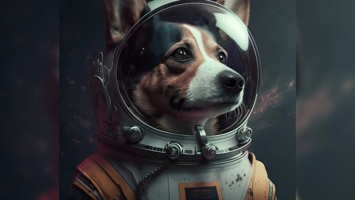 Perro astronauta. ilustración Pixabay