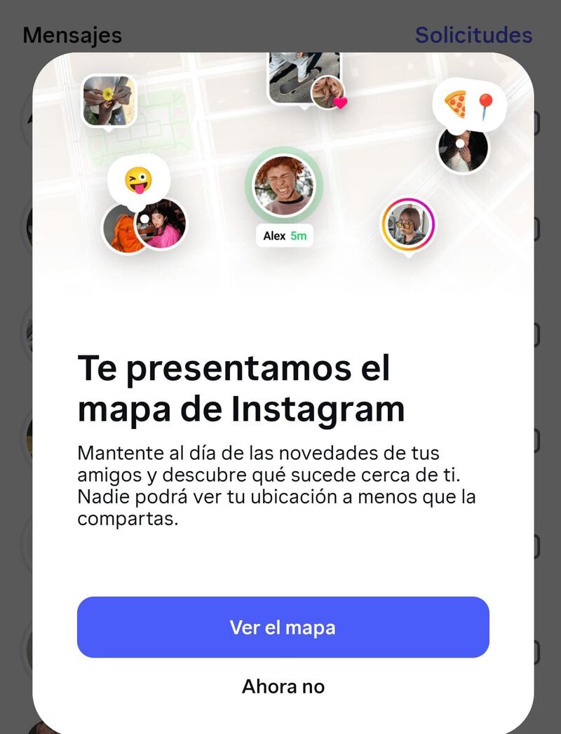 Mapa de amigos de Instagram