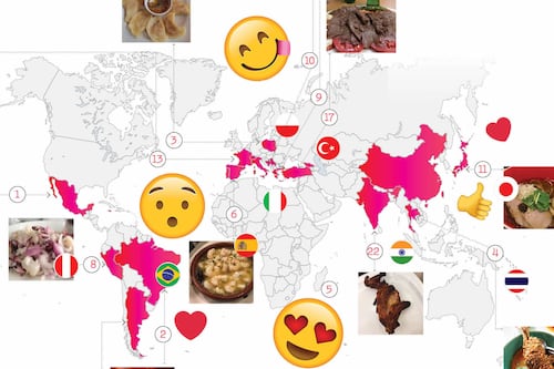 INFOGRAFÍA: En este mapa encuentras los mejores platos del mundo