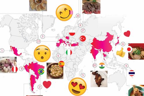 INFOGRAFÍA: En este mapa encuentras los mejores platos del mundo