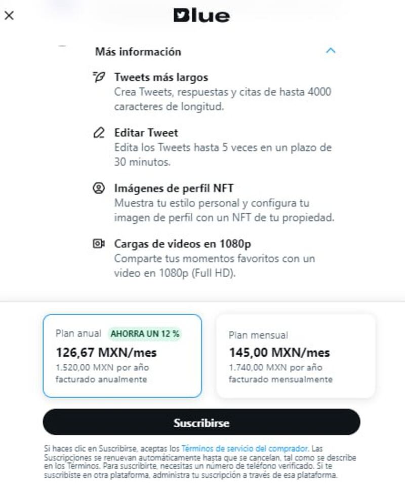 Twitter Blue finalmente está disponible en México. Conoce su precio y los beneficios.