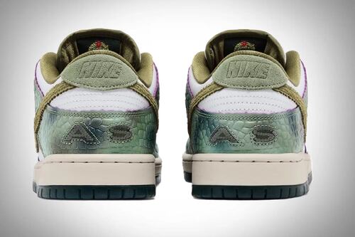 A lenda do skate, Alexis Sablone, dá um toque camaleônico a estes brutais Nike Dunk Low