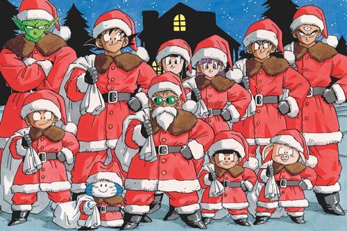 Especial de Navidad de Dragon Ball: La verdad sobre esta imagen de los Guerreros Z vestidos como Santa Claus