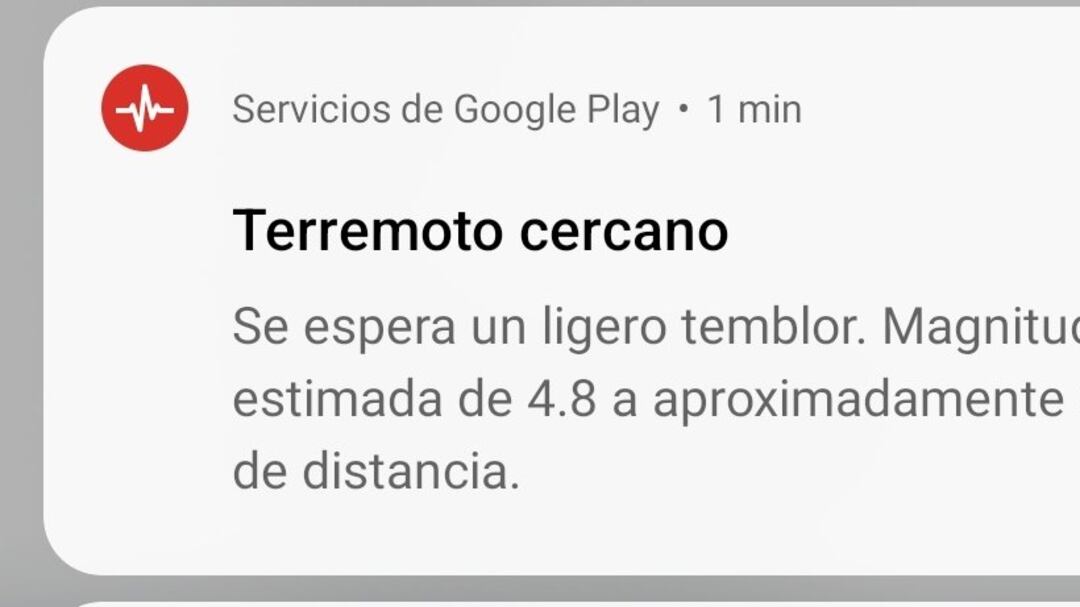Notificación de Google Play tras sismo | Twitter
