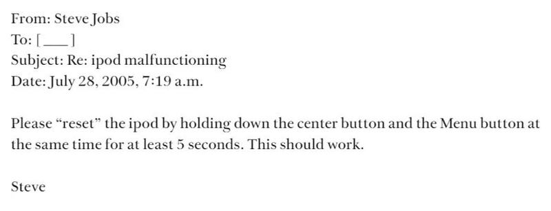 Correo de Steve Jobs