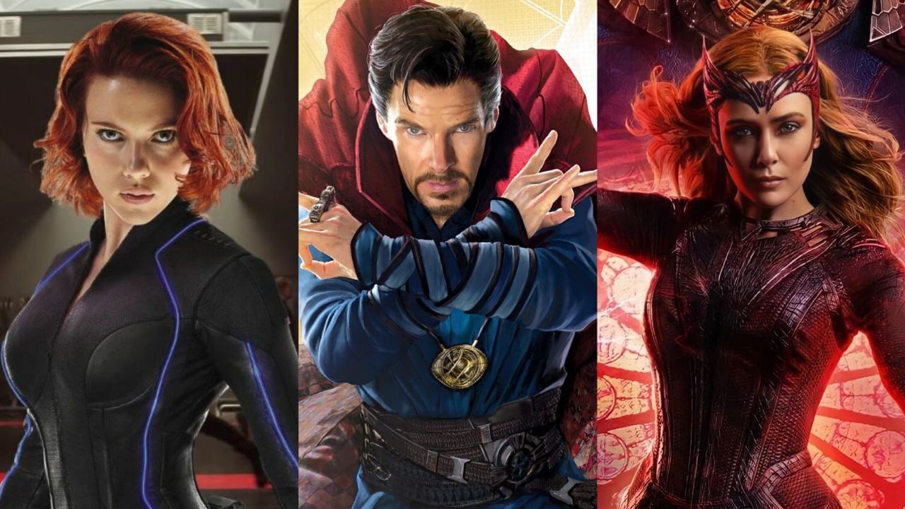 Black Widow, Doctor Strange y Scarlet Witch