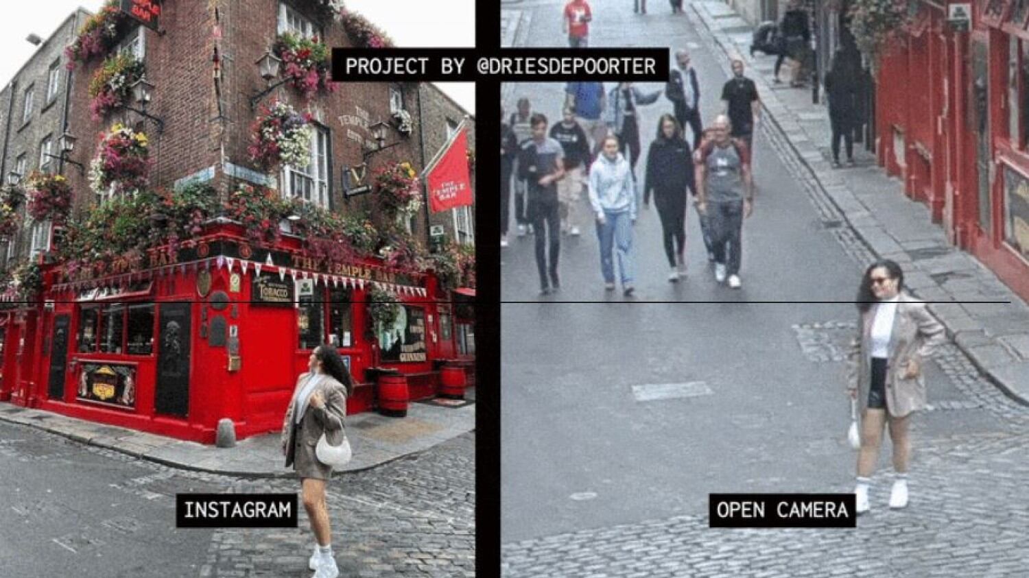 Herramienta de Inteligencia Artificial creada por Dries Depoorter, mezcla Instagram con cámaras abiertas de vigilancia