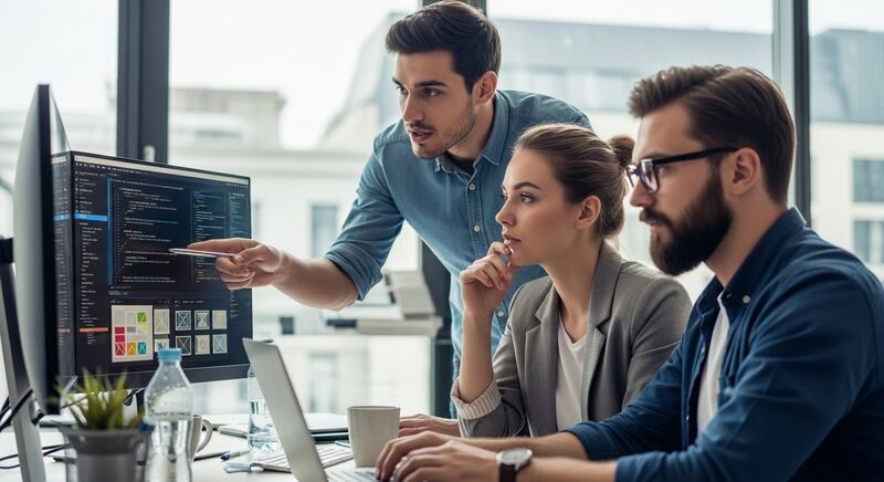 Techies trabajando sanamente / Whisk-FW