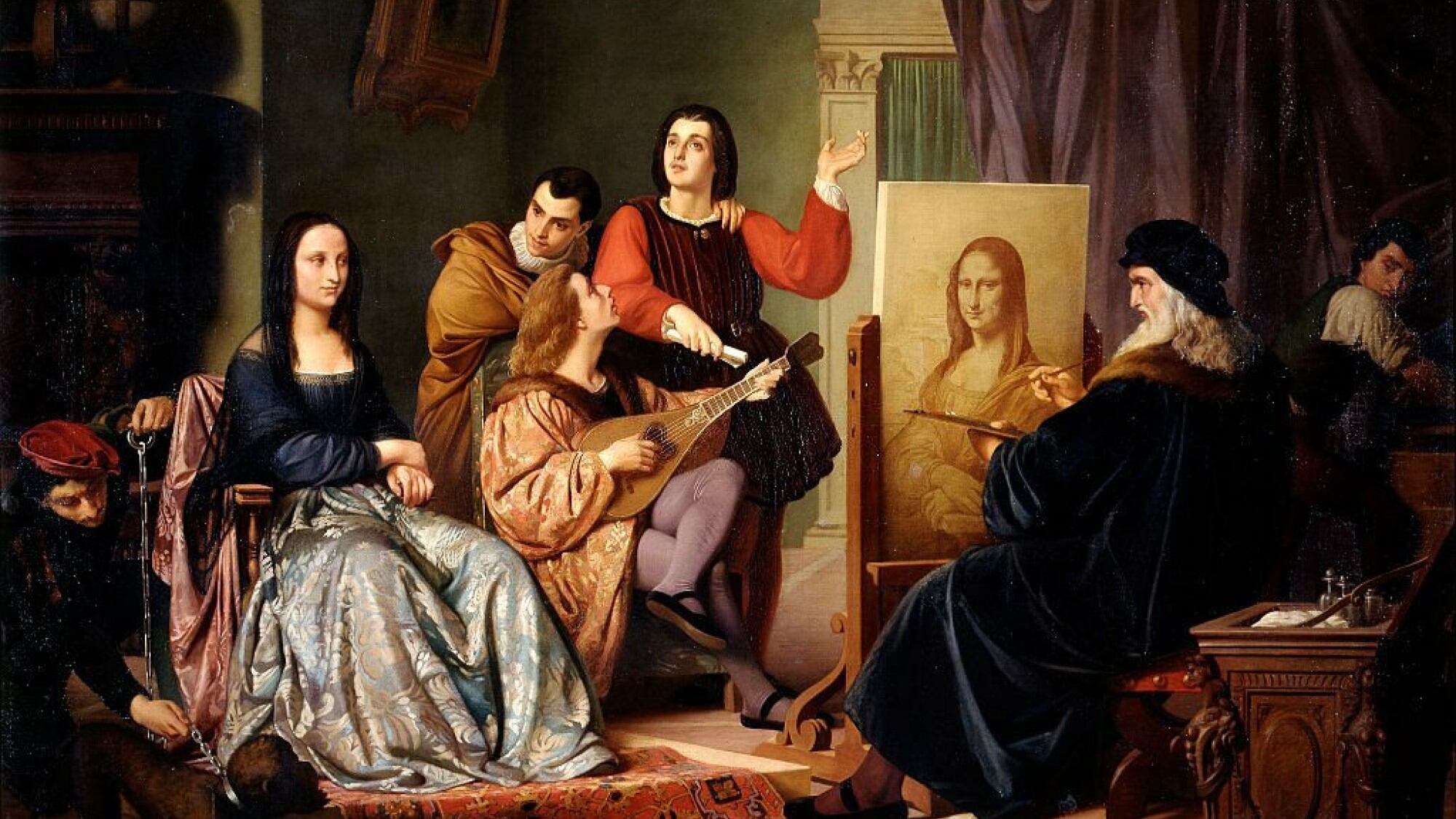 Leonardo Da Vinci pinta la Mona Lisa