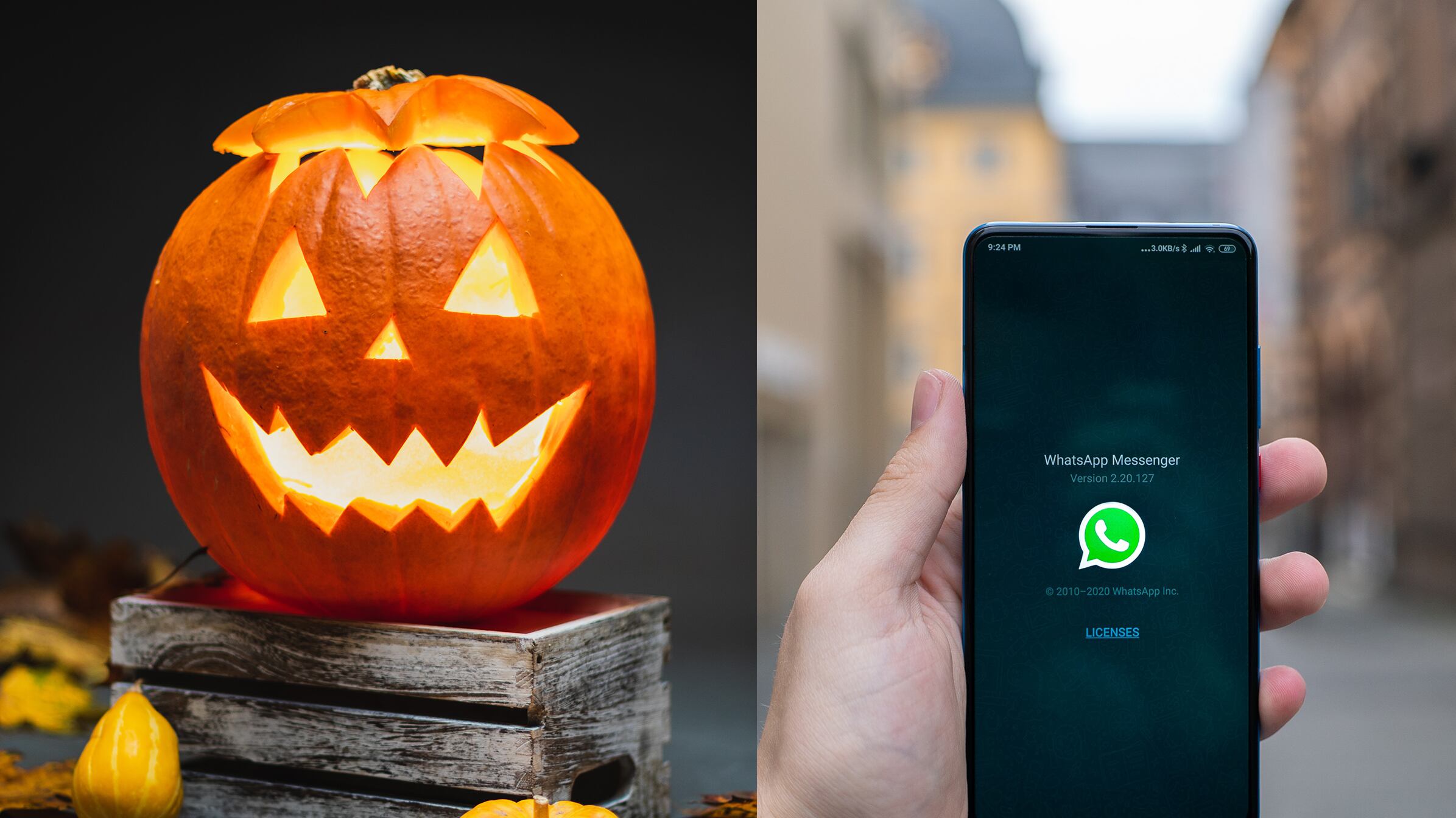 Modo Halloween de WhatsApp