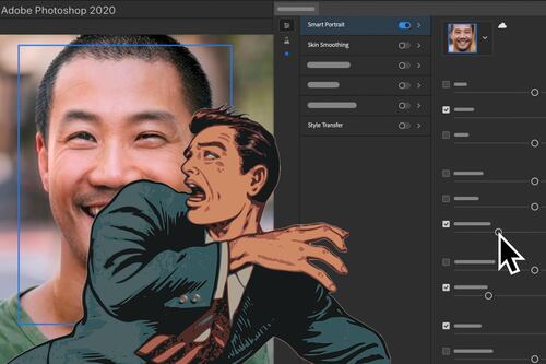 Photoshop crea filtro de felicidad con Inteligencia Artificial y el resultado parece una creepypasta