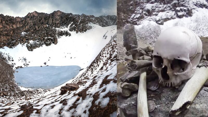 El lago Roopkund del Himalaya cuenta con una característica bastante curiosa. Cada cierto tiempo arroja restos óseos humanos. Así es el lago de los esqueletos.