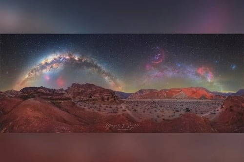 Las mejores imágenes espaciales del astrofotógrafo argentino que capturó dos brazos de la Vía Láctea en una sola foto