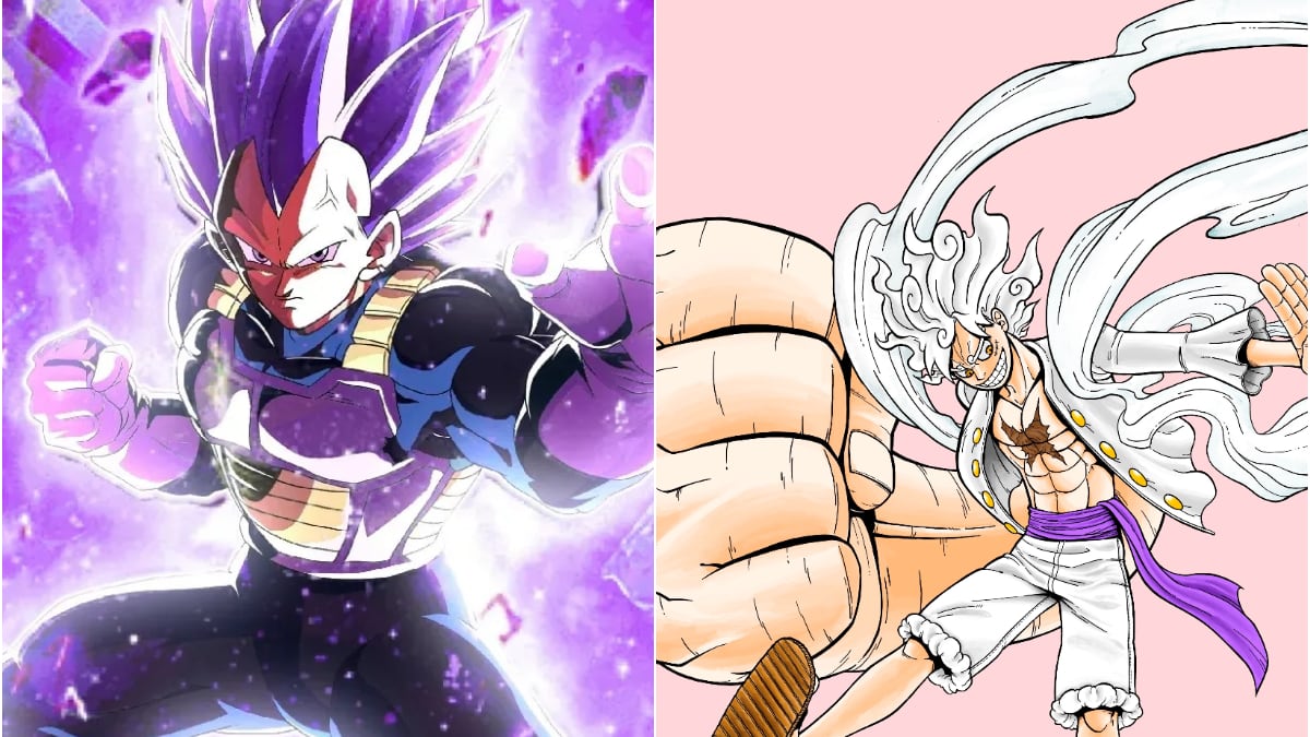 Vegeta enfrentando a Luffy.