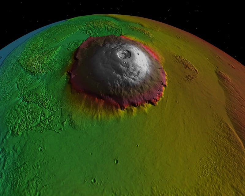 Imagen 3D del Monte Olimpo - NASA