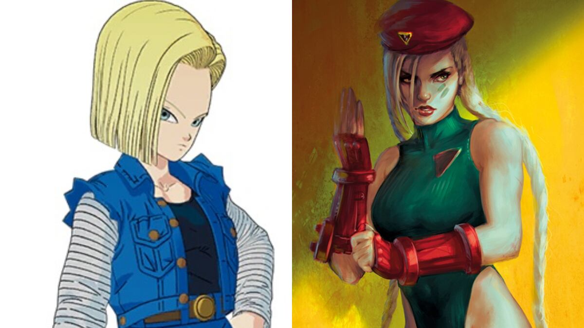 Androide Número 18 de Dragon Ball y Cammy White de Street Fighter