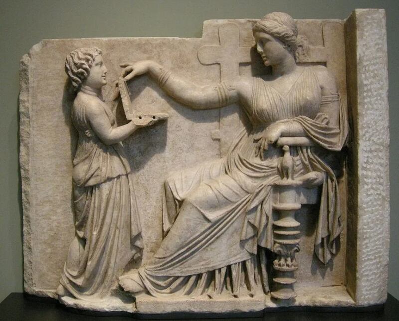 estela funeraria griega