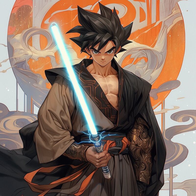 Goku como Caballero Jedi. @SenpaiCrusade