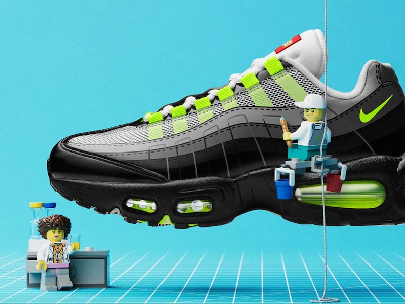LEGO x Nike Air Max 95 “Neon”: La zapatilla real que parece construida pieza a pieza