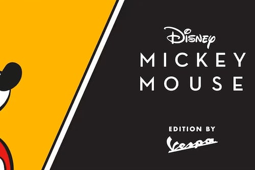 Disney y Vespa se unieron para lanzar una motocicleta que homenajea a Mickey Mouse
