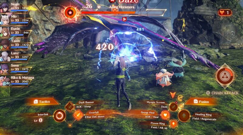 Imagen de Xenoblade Chronicles 3 en acción.