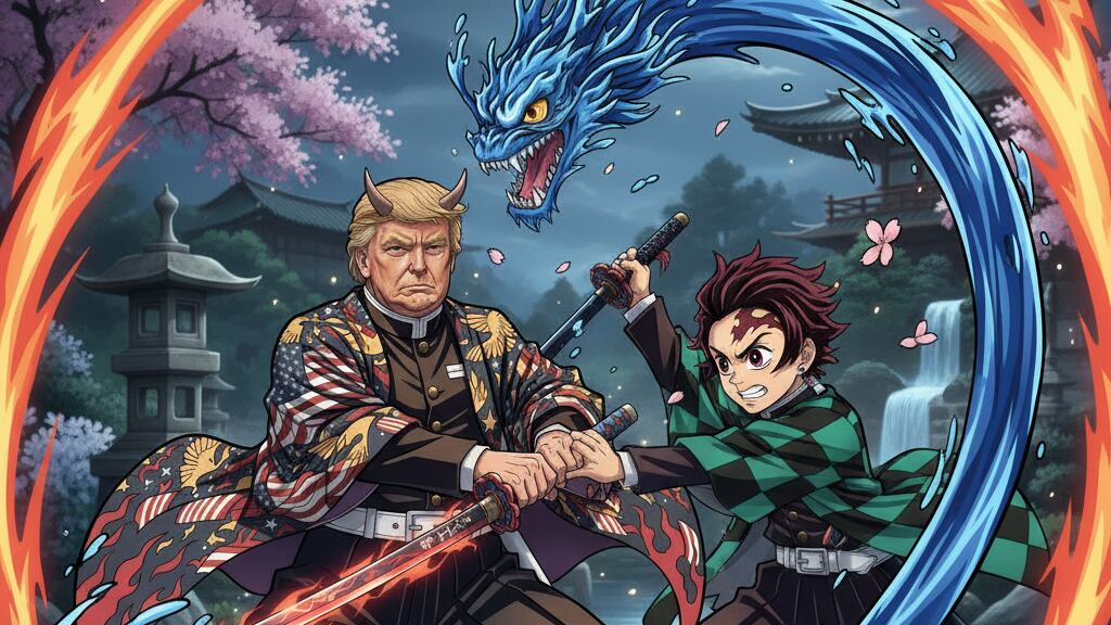 Trump vs Demon Slayer - FayerWayer