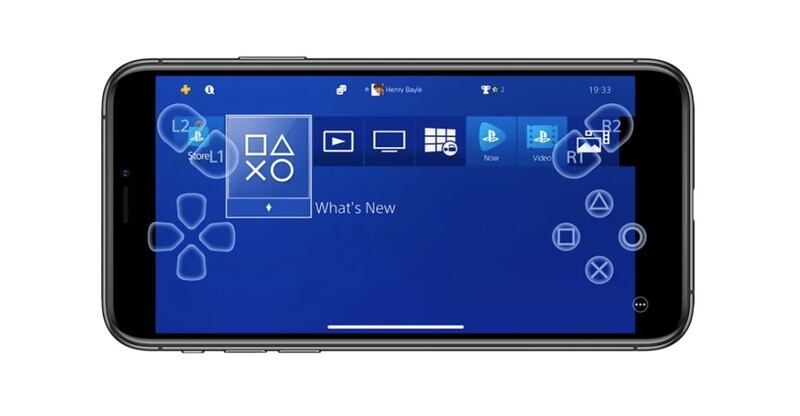 Una imagen de la interfaz que muestra la aplicación de Remote Play en iPhone.