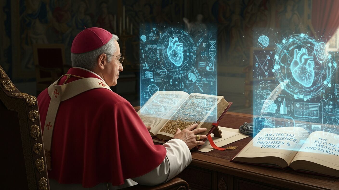 Papa, salud e IA / Composición Whisk-FW