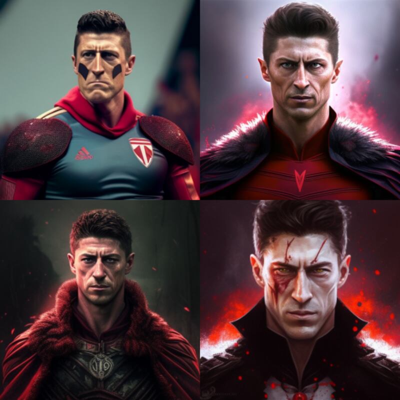 Futbolistas como villanos gracias a la Inteligencia Artificial Midjourney