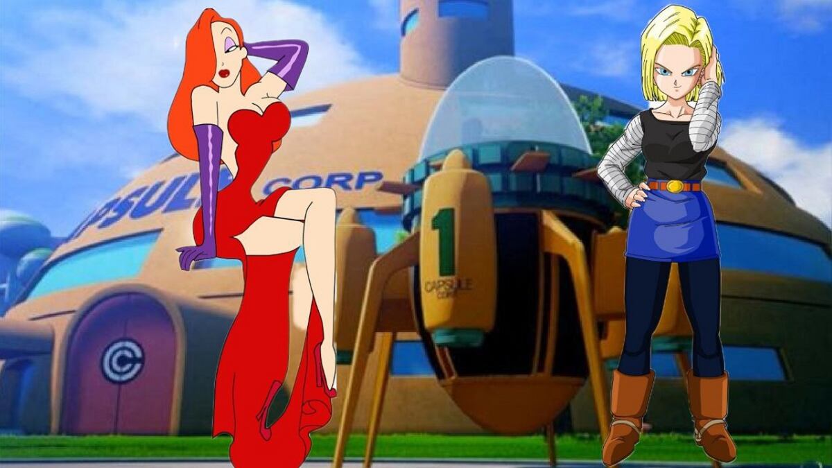 Jessica Rabbit y Androide 18. Composición Alberto Sandoval