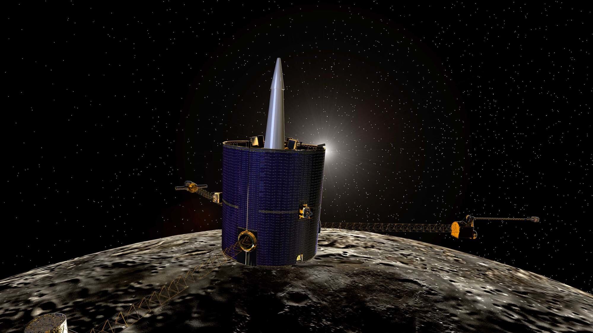 La nave Prospector en la Luna