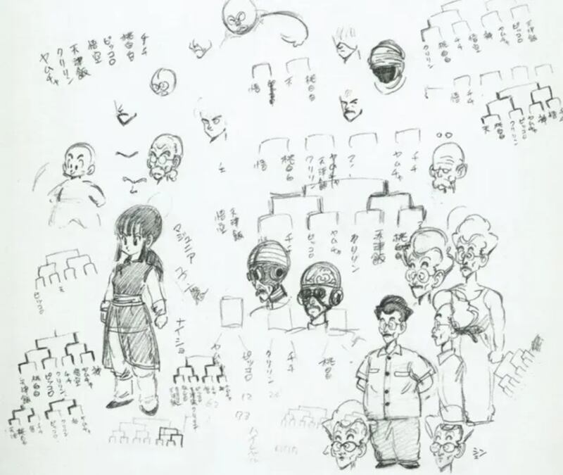 Bocetos Akira Toriyama Dragon Ball