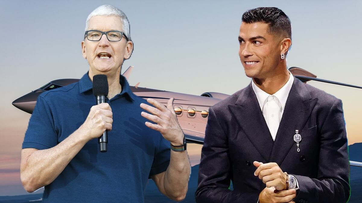 Tim Cook y Cristiano Ronaldo - Gulfstream G650