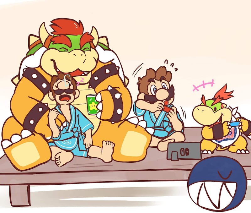 Bowser, Bowsy, Mario y Luigi