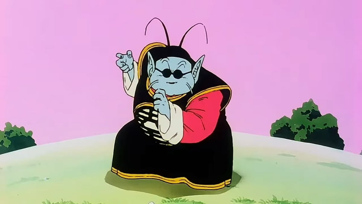 Kaio Sama a punto de pelear contra Goku.