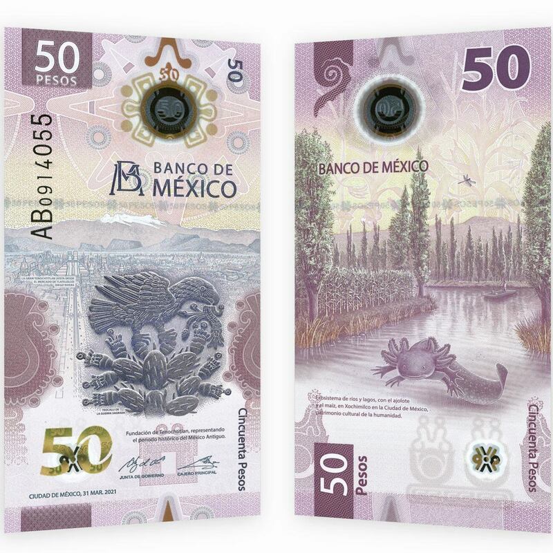 Billete de 50 pesos de México
