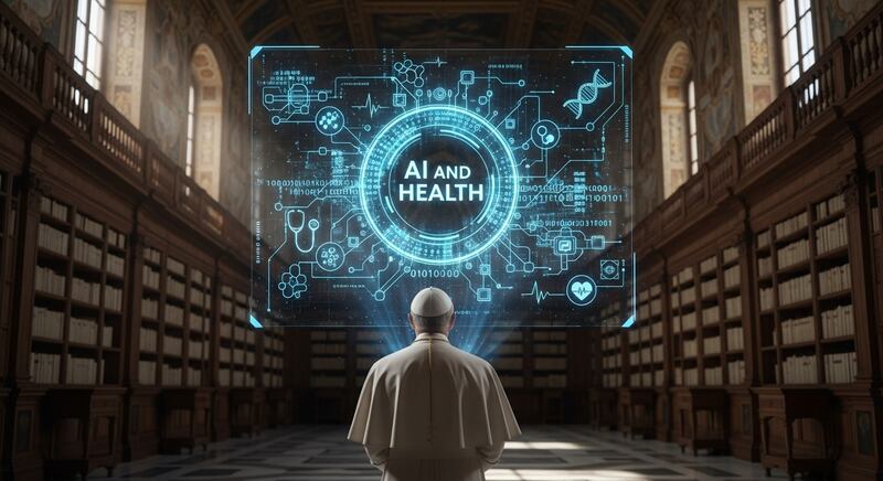 Papa, salud e IA / Composición Whisk-FW