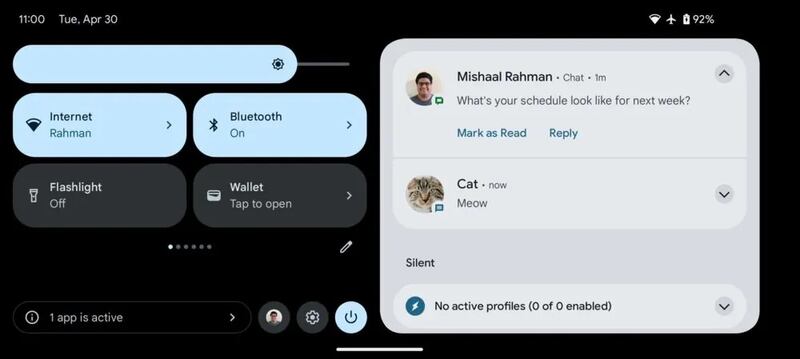 Android 15 pantalla horizontal