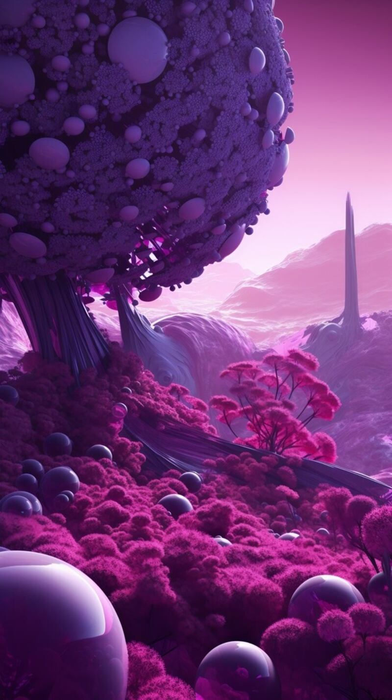 Mundo morado según IA Midjourney 5. Foto Freepik